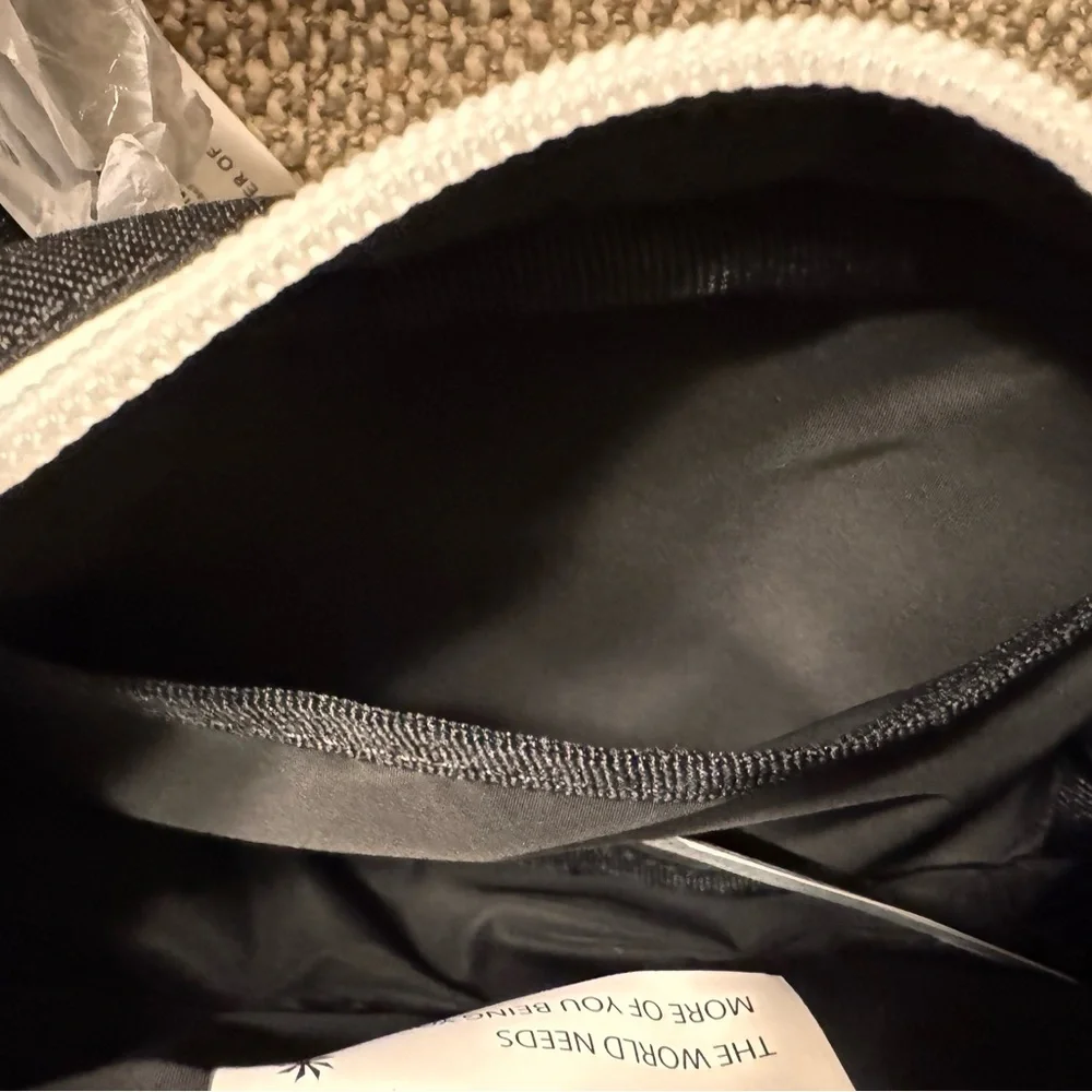 Athleta Black Crossbody or Belt Bag with white details